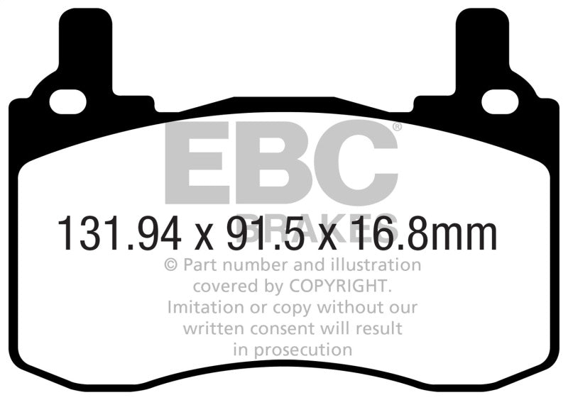 EBC 2019+ Genesis G70 2.0T (Brembo) Yellowstuff Rear Brake Pads EBC Brake Pads - Performance AXOPROS