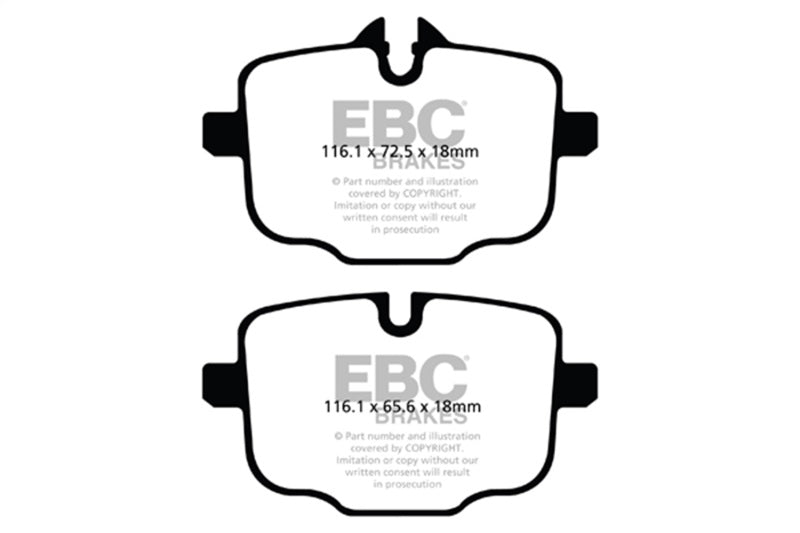 EBC 2021+ BMW M3/M4 3.0TT (G80/G82/G83 w/Cast Iron Rotors) Redstuff Rear Brake Pads EBC Brake Pads - Performance AXOPROS