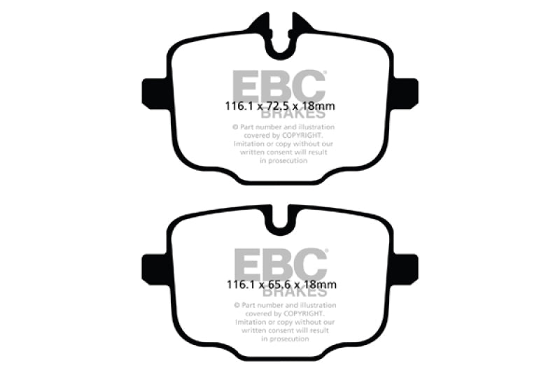 EBC 2021+ BMW M3/M4 3.0TT (G80/G82/G83 w/Cast Iron Rotors) Redstuff Rear Brake Pads EBC Brake Pads - Performance AXOPROS