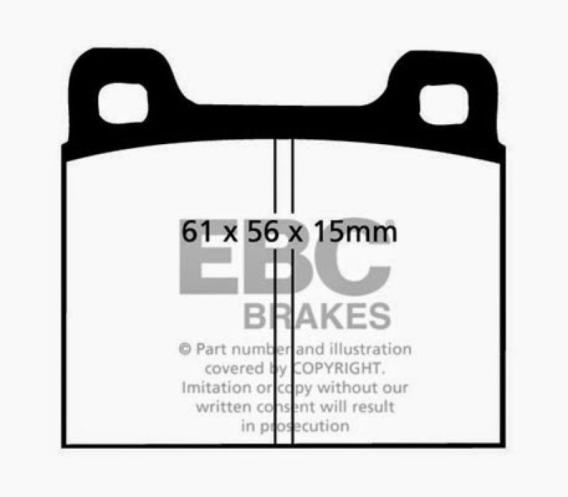 EBC 64-69 Porsche 911 2.0 (M Caliper) (Solid front rotor) Yellowstuff Front Brake Pads EBC Brake Pads - Performance AXOPROS