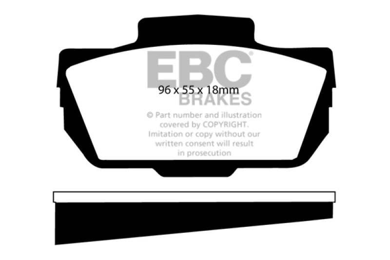 EBC 66-67 Saab Sonnet 0.8 Greenstuff Front Brake Pads EBC Brake Pads - Performance AXOPROS