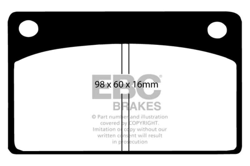 EBC 66-68 Volvo 140 1.8 Yellowstuff Front Brake Pads EBC Brake Pads - Performance AXOPROS