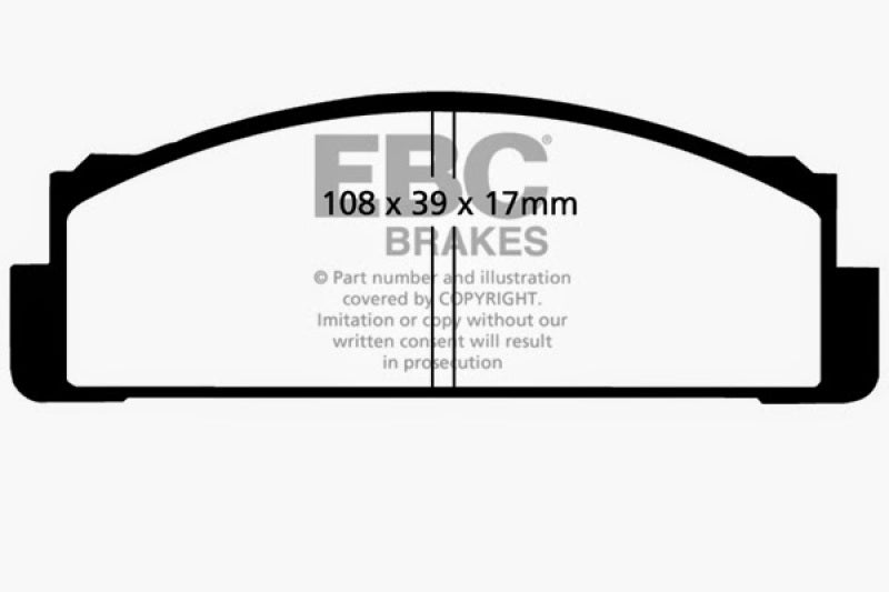 EBC 68-83 Fiat 124 1.6 Greenstuff Front Brake Pads EBC Brake Pads - Performance AXOPROS