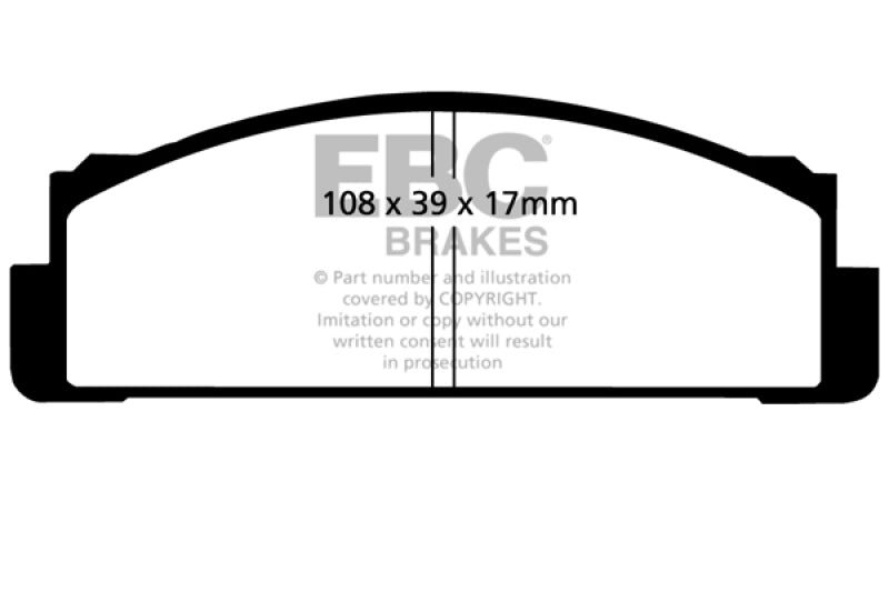 EBC 68-83 Fiat 124 1.6 Greenstuff Front Brake Pads EBC Brake Pads - Performance AXOPROS