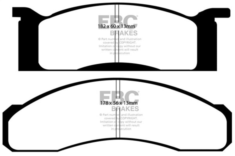 EBC 70 Ford Fairlane 4.1 Redstuff Front Brake Pads EBC Brake Pads - Performance AXOPROS