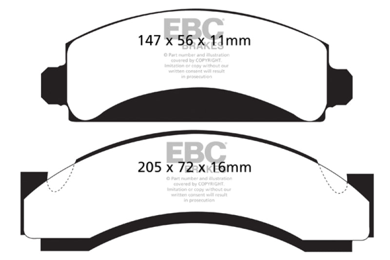 EBC 74-80 Chevrolet C30 (JB8) Yellowstuff Front Brake Pads EBC Brake Pads - Performance AXOPROS