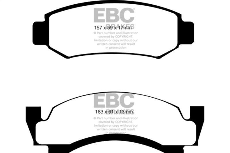 EBC 76-77 Ford Bronco 3.3 Greenstuff Front Brake Pads EBC Brake Pads - Performance AXOPROS