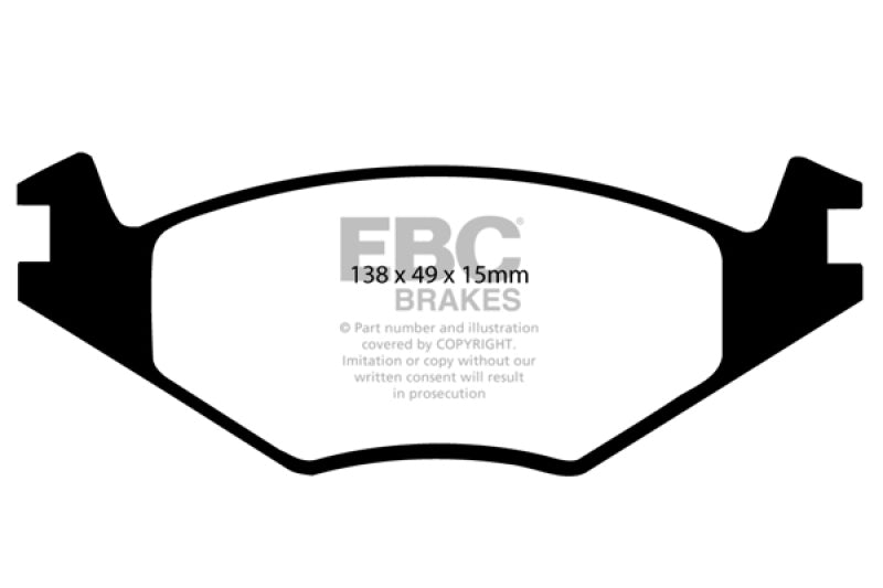 EBC 86-93 Volkswagen Cabriolet 1.8 Redstuff Front Brake Pads EBC Brake Pads - Performance AXOPROS