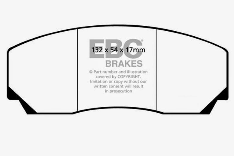 EBC 90-00 Aston Martin Vantage 5.3 (Twin Supercharged)(AP) Redstuff Front Brake Pads EBC Brake Pads - Performance AXOPROS