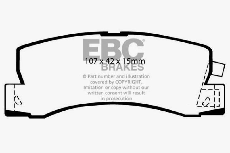 EBC 90-91 Lexus ES250 2.5 Yellowstuff Rear Brake Pads EBC Brake Pads - Performance AXOPROS