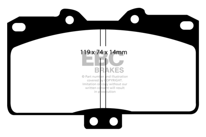 EBC 91-93 Dodge Stealth 3.0 4WD Yellowstuff Front Brake Pads EBC Brake Pads - Performance AXOPROS