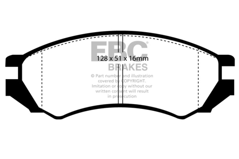 EBC 91-93 Nissan NX 2.0 (ABS) Yellowstuff Front Brake Pads EBC Brake Pads - Performance AXOPROS