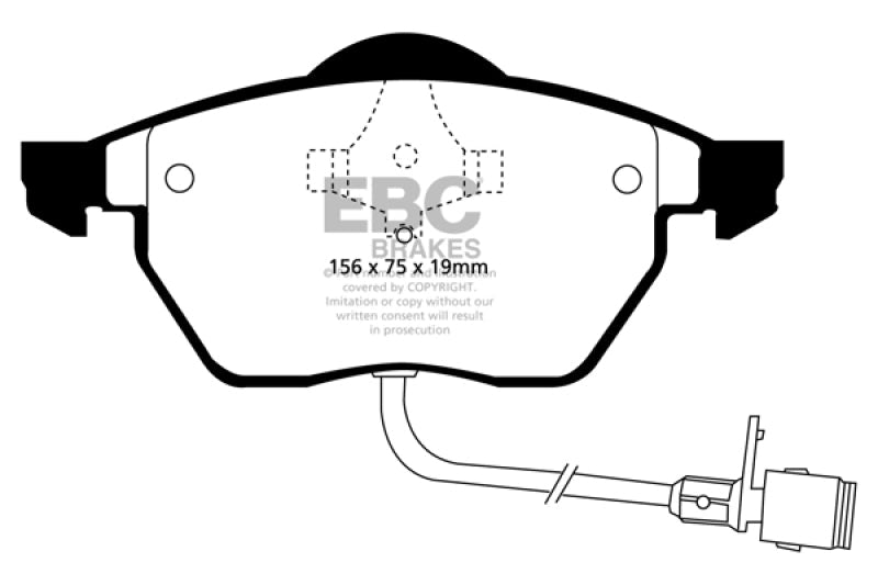 EBC 91-94 Audi 100 Quattro 2.8 (ATE) Redstuff Front Brake Pads EBC Brake Pads - Performance AXOPROS