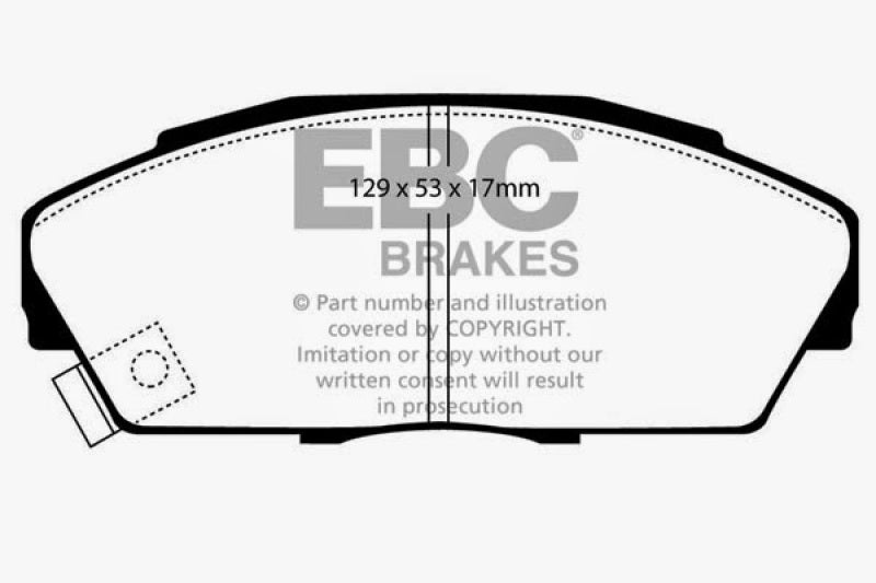 EBC 92-94 Acura Integra 1.7 Vtec Yellowstuff Front Brake Pads EBC Brake Pads - Performance AXOPROS