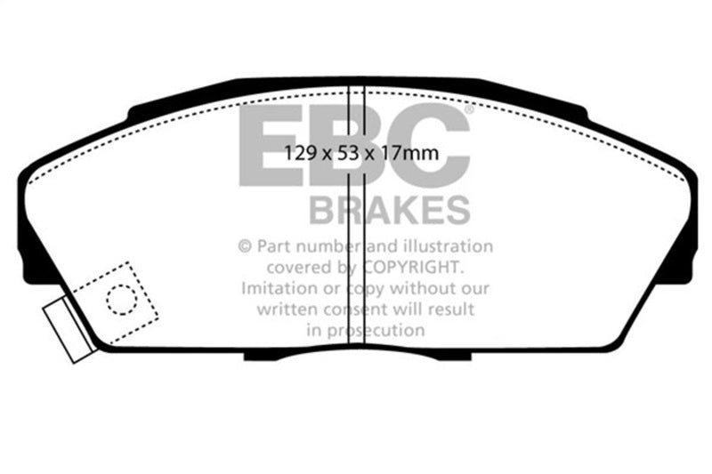 EBC 92-94 Acura Integra 1.7 Vtec Yellowstuff Front Brake Pads EBC Brake Pads - Performance AXOPROS