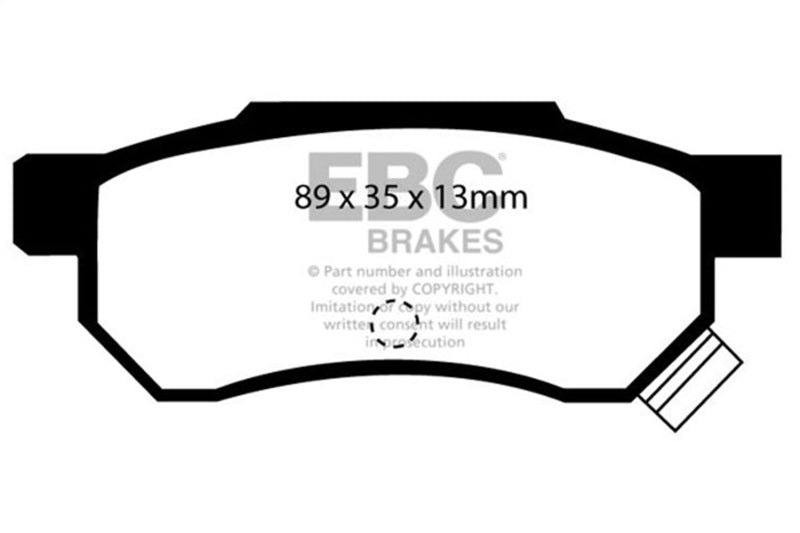 EBC 92-94 Acura Integra 1.7 Vtec Yellowstuff Rear Brake Pads EBC Brake Pads - Performance AXOPROS