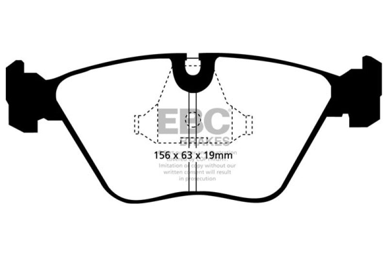 EBC 92-95 BMW M3 3.0 (E36) Bluestuff Front Brake Pads EBC Brake Pads - Racing AXOPROS