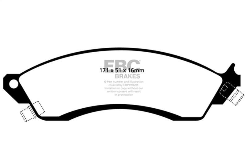 EBC 93-00 Aston Martin Virage 5.3 (PBR Caliper) Yellowstuff Front Brake Pads EBC Brake Pads - Performance AXOPROS