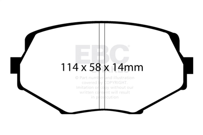 EBC 94-01 Mazda Miata MX5 1.8 Yellowstuff Front Brake Pads EBC Brake Pads - Performance AXOPROS