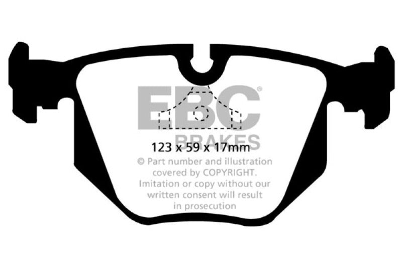 EBC 94-99 BMW M5 3.8 (E34) Redstuff Rear Brake Pads EBC Brake Pads - Performance AXOPROS