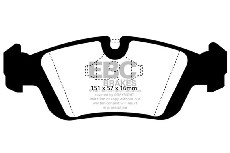 EBC 96-98 BMW Z3 1.9 Yellowstuff Front Brake Pads EBC Brake Pads - Performance AXOPROS