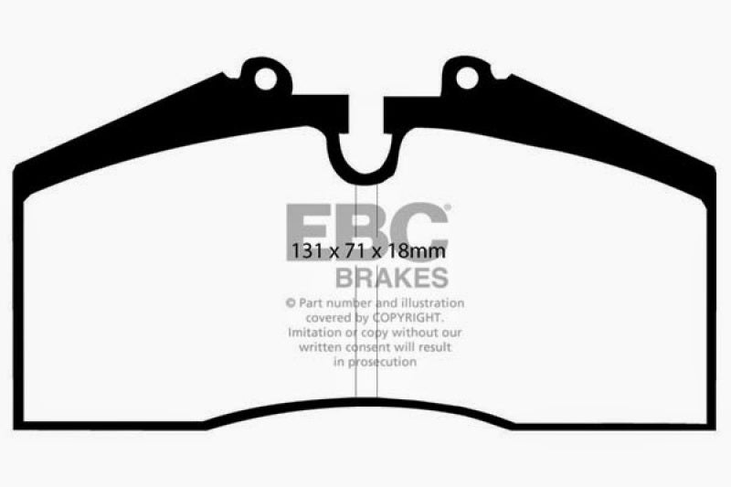 EBC 96-98 Porsche 911 (993) 3.6 Carrera 4S Yellowstuff Rear Brake Pads EBC Brake Pads - Performance AXOPROS