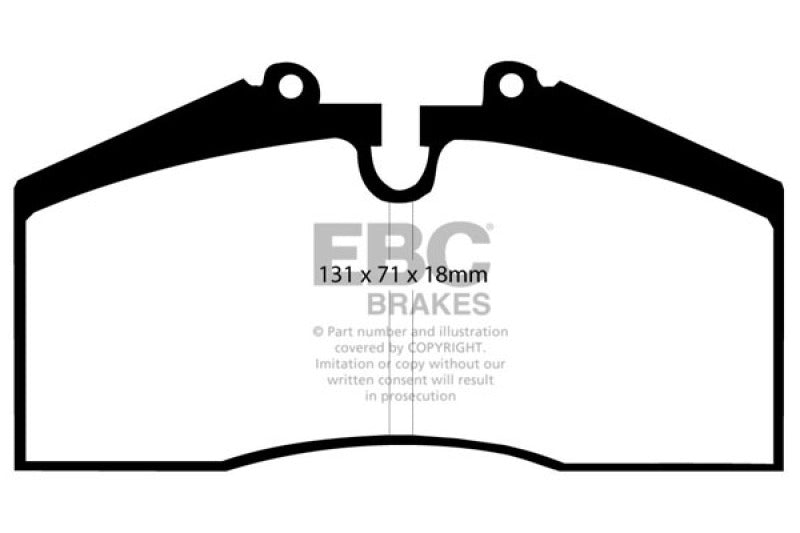 EBC 96-98 Porsche 911 (993) 3.6 Carrera 4S Yellowstuff Rear Brake Pads EBC Brake Pads - Performance AXOPROS