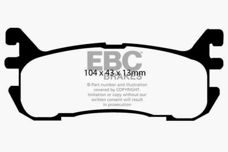 EBC 97-02 Ford Escort 2.0 Yellowstuff Rear Brake Pads EBC Brake Pads - Performance AXOPROS