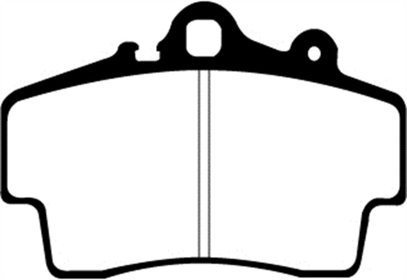 EBC 97-99 Porsche Boxster (Cast Iron Rotors only) 2.5 Redstuff Front Brake Pads EBC Brake Pads - Performance AXOPROS