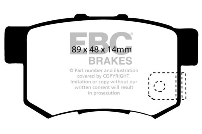 EBC 97 Acura CL 2.2 Yellowstuff Rear Brake Pads EBC Brake Pads - Performance AXOPROS