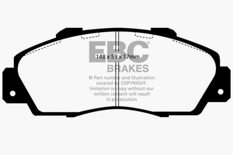 EBC 97 Acura CL 3.0 Yellowstuff Front Brake Pads EBC Brake Pads - Performance AXOPROS