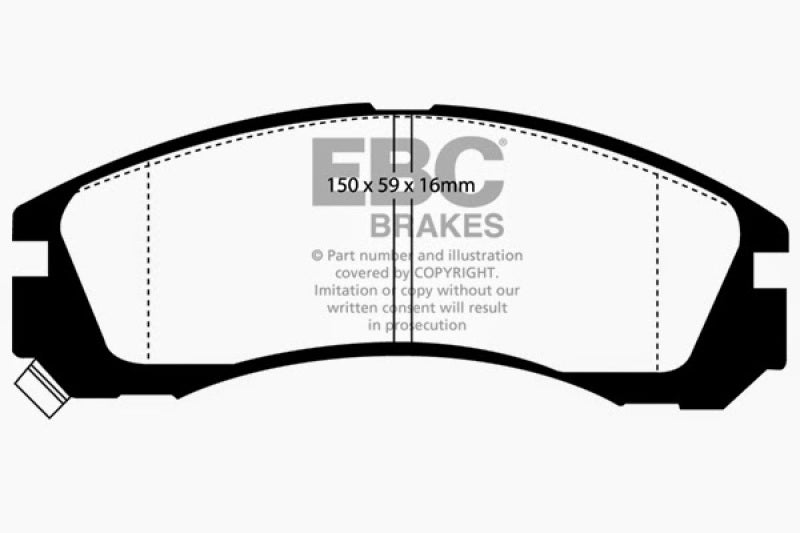EBC 98-02 Dodge B150 B1500 Cargo 1500 Van 1/2 Ton Yellowstuff Rear Brake Pads EBC Brake Pads - Performance AXOPROS