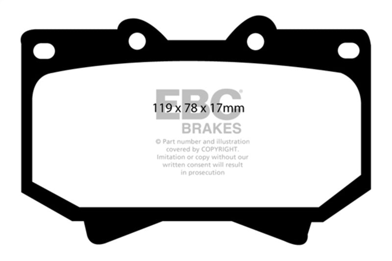 EBC 98-07 Lexus LX470 4.7 Yellowstuff Front Brake Pads EBC Brake Pads - Performance AXOPROS