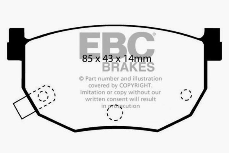EBC 99-01 Hyundai Elantra 2.0 Redstuff Rear Brake Pads EBC Brake Pads - Performance AXOPROS