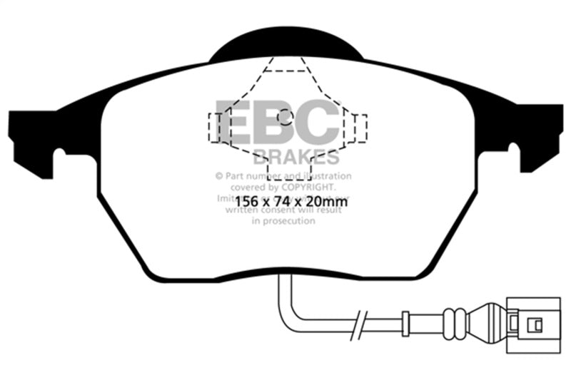 EBC 99-05 Volkswagen Beetle 1.8 Turbo Greenstuff Front Brake Pads EBC Brake Pads - Performance AXOPROS
