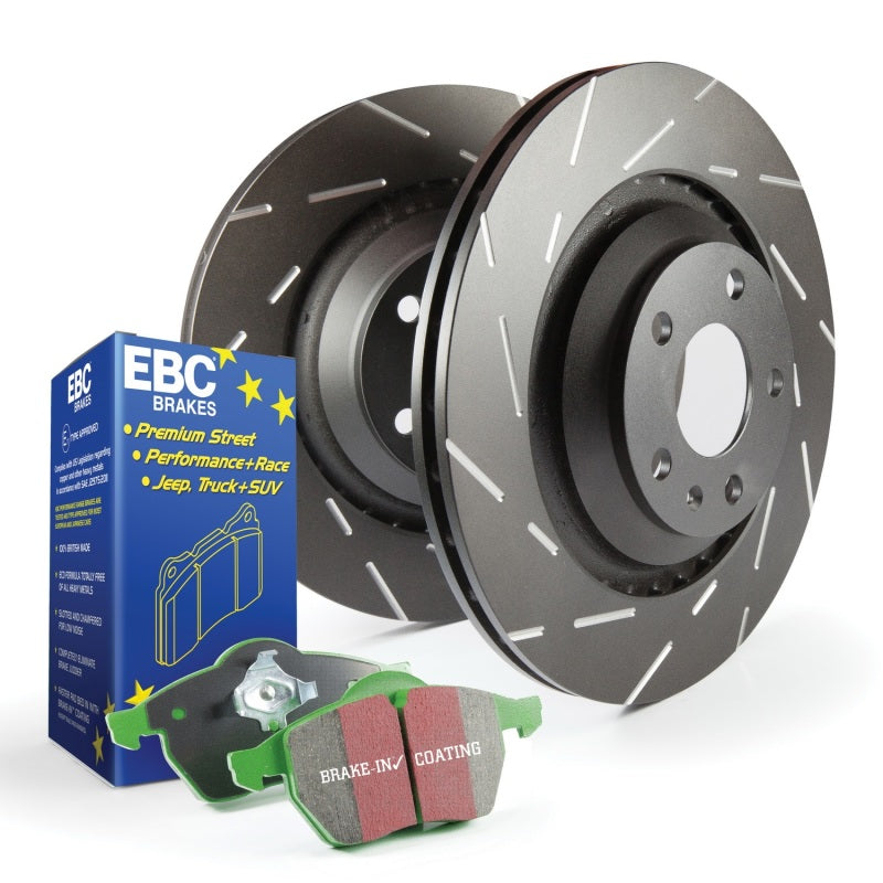 EBC S2 Brake Pad and Rotor Kit EBC Brake Rotors - Slotted AXOPROS