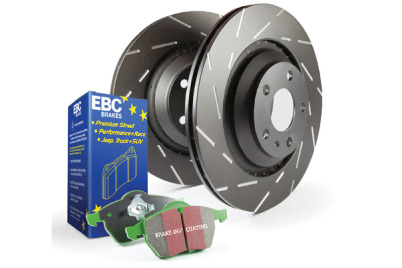 EBC S2 Brake Pad and Rotor Kit EBC Brake Rotors - Slotted AXOPROS