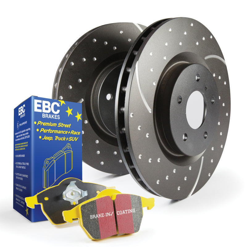 EBC S5 Brake Pad and Rotor Kit EBC Brake Rotors - Slot & Drilled AXOPROS