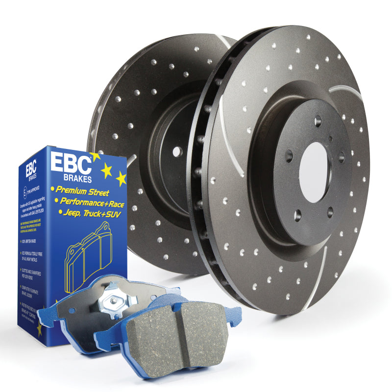 EBC S6 Brake Pad and Rotor Kit EBC Brake Rotors - Slot & Drilled AXOPROS