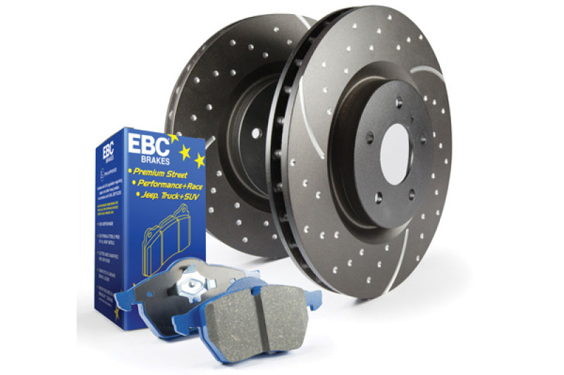 EBC S6 Kits Bluestuff Pads and GD Rotors EBC Brake Rotors - Slot & Drilled AXOPROS