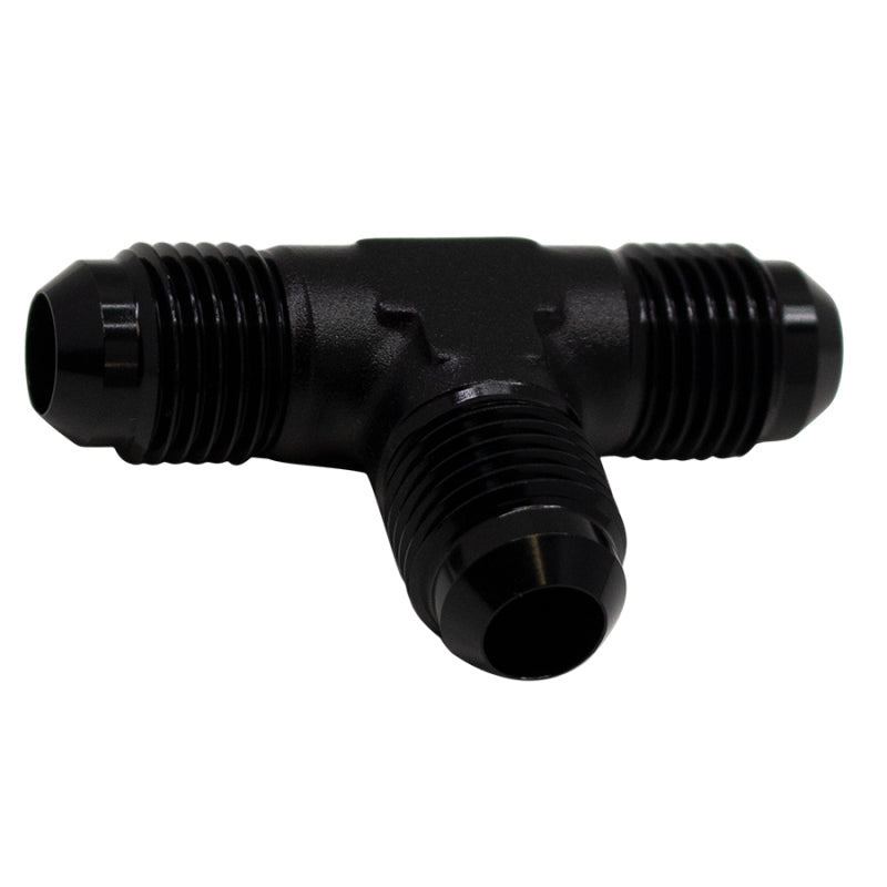 DeatschWerks DeatschWerks 6AN Male Flare to 6AN Male Flare to 6AN Male Flare Tee Fitting - Anodized Matte Black Fittings aftermarket performance part