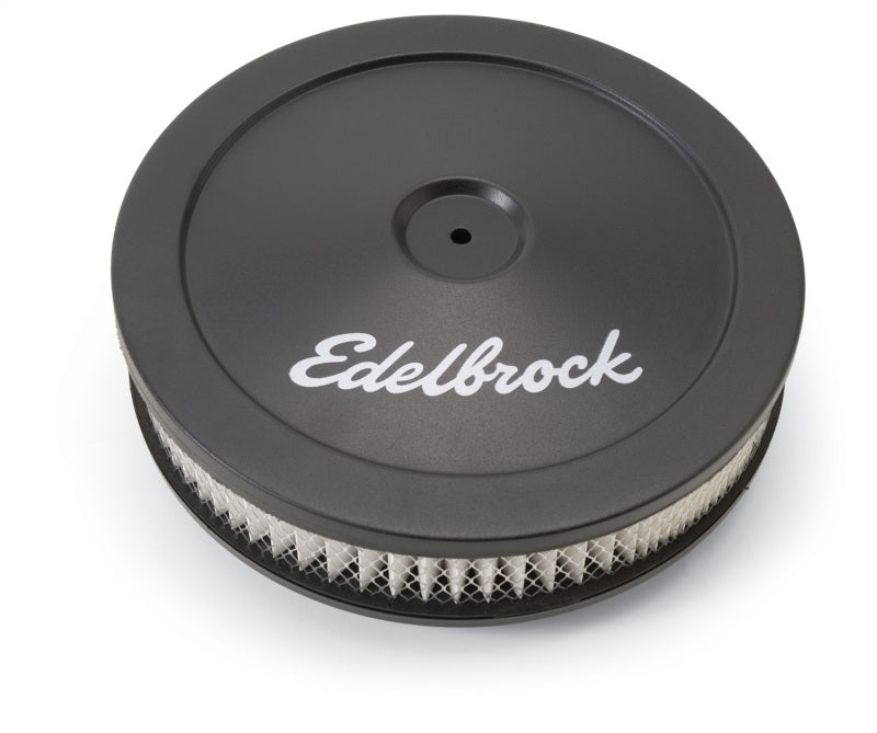Edelbrock Air Cleaner Pro-Flo Series Round Steel Top Paper Element 10In Dia X 3 5In Black Edelbrock Air Filters - Universal Fit AXOPROS