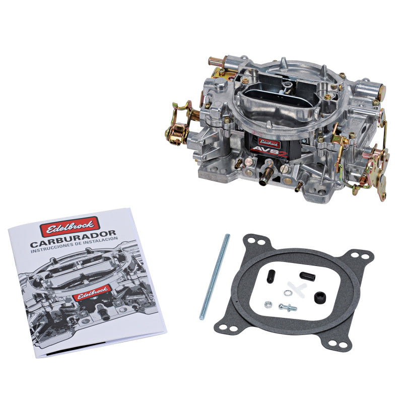 Edelbrock AVS2 500 CFM Carburetor w/Manual Choke Satin Finish (Non-EGR) Edelbrock Carburetors  AXOPROS