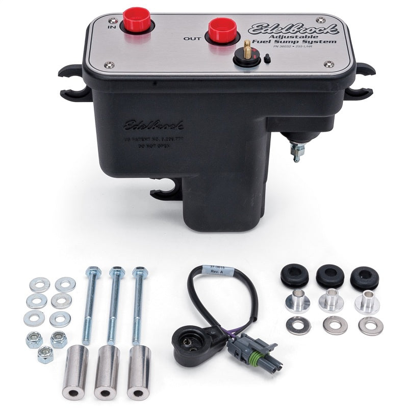 Edelbrock Fuel System Universal Fuel Sump Module Adjustable Fuel Sump Tank Only 255 LPH Edelbrock Fuel Tanks  AXOPROS