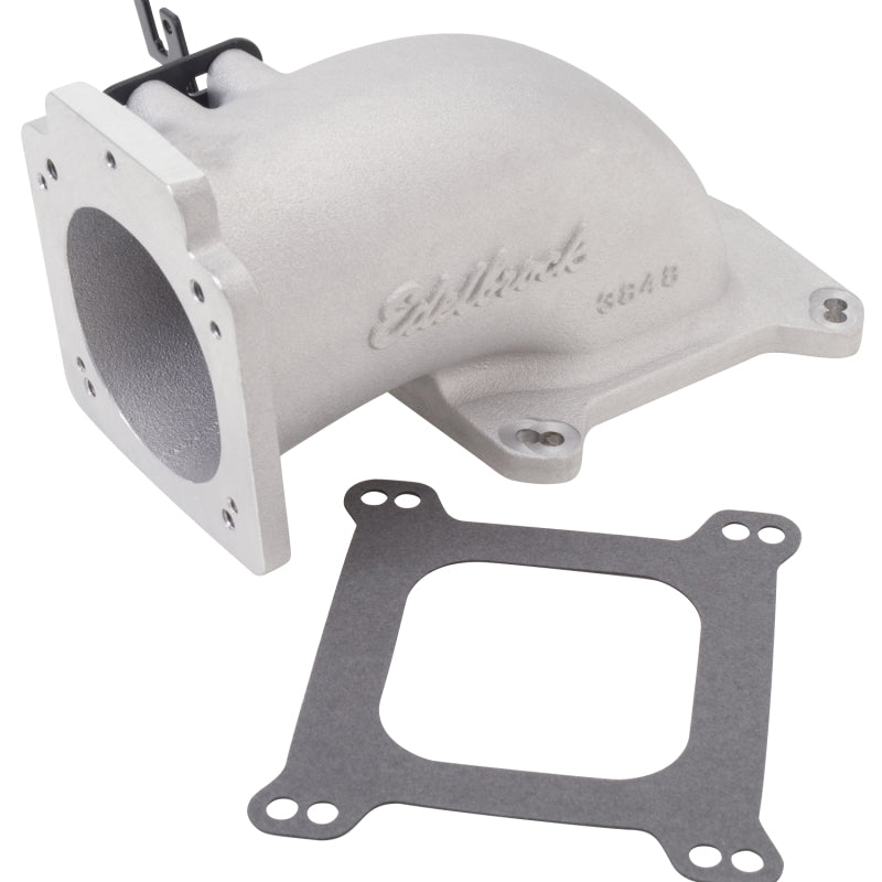 Edelbrock Low Profile Intake Elbow 90mm Throttle Body to Square-Bore Flange As-Cast Finish Edelbrock Throttle Bodies AXOPROS