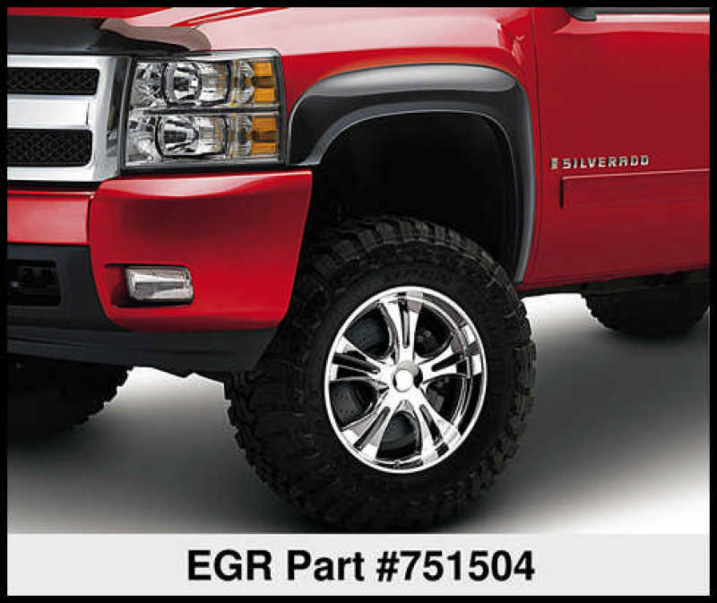 EGR 07-13 Chev Silverado 6-8ft Bed Rugged Look Fender Flares - Set (751504) EGR Fender Flares  AXOPROS