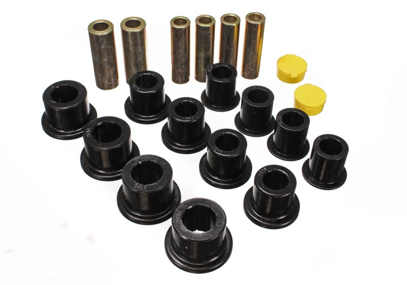 Energy Suspension 00-04 Ford Excursion 4WD / 99-04 F250/F350 4WD Black Front Leaf Spring Bushing Set Energy Suspension Bushing Kits AXOPROS