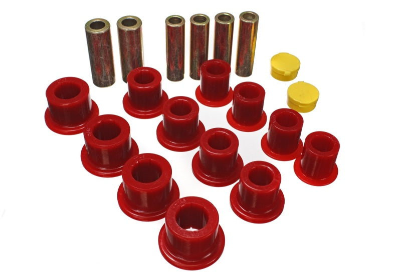 Energy Suspension 00-04 Ford Excursion 4WD / 99-04 F250/F350 4WD Red Front Leaf Spring Bushing Set Energy Suspension Bushing Kits AXOPROS