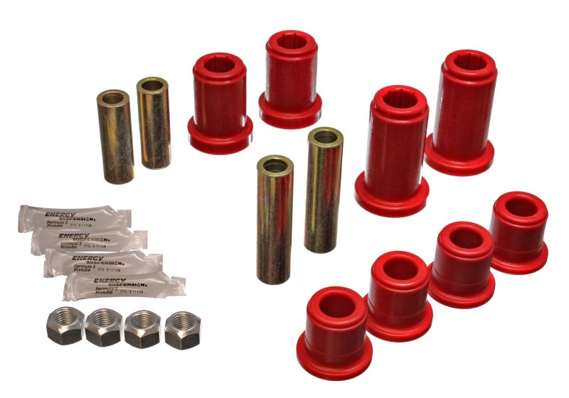 Energy Suspension 01-06 GM Silverado C2500 HD 2WD/K2500 HD 4WD Red Front End Control Arm Bushing Set Energy Suspension Bushing Kits AXOPROS