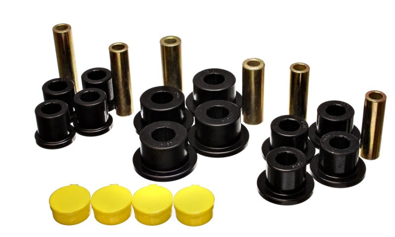 Energy Suspension 02-05 Dodge Ram 1500 2WD Black Rear Leaf Spring Bushing Set Energy Suspension Bushing Kits AXOPROS
